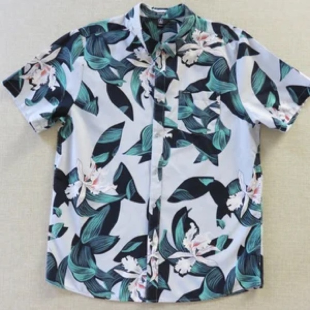 Volcom Men's Tropical Leaf Print Shirt